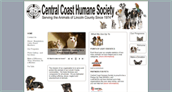 Desktop Screenshot of centralcoasthumanesociety.com