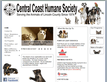 Tablet Screenshot of centralcoasthumanesociety.com